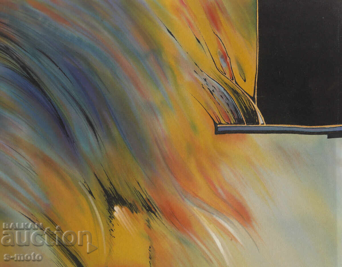 Abstract composition landscape batik painting 2003 - 5