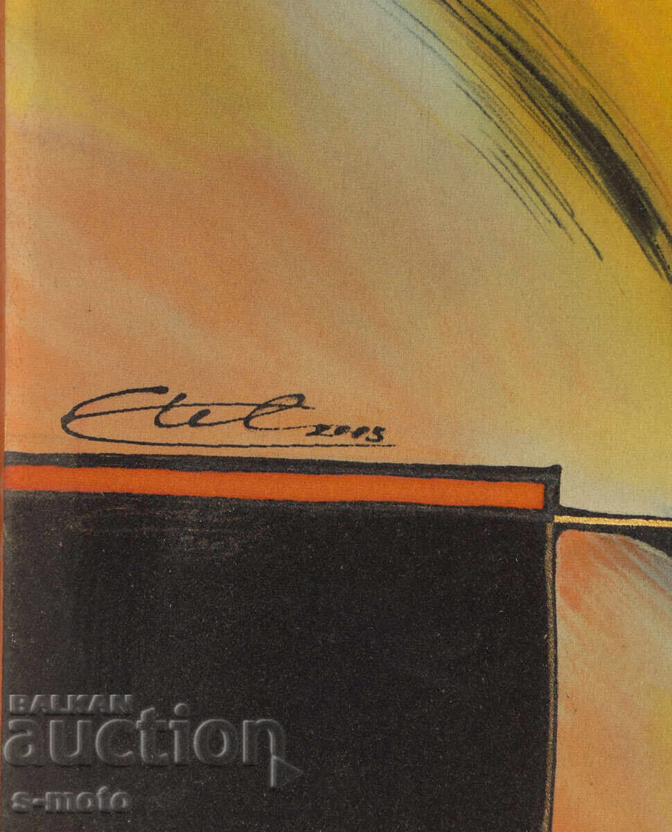 Abstract composition landscape batik painting 2003 - 7