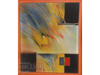 Abstract composition landscape batik painting 2003