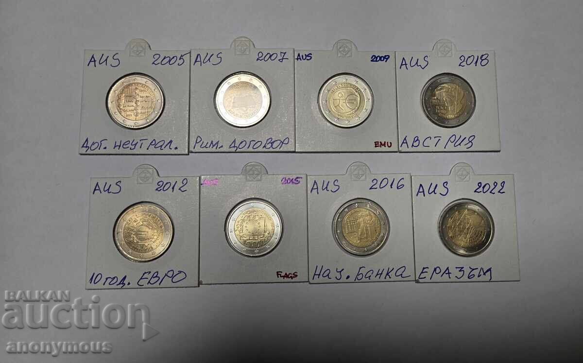 Austria, Austria set complet monede comemorative de 2 euro