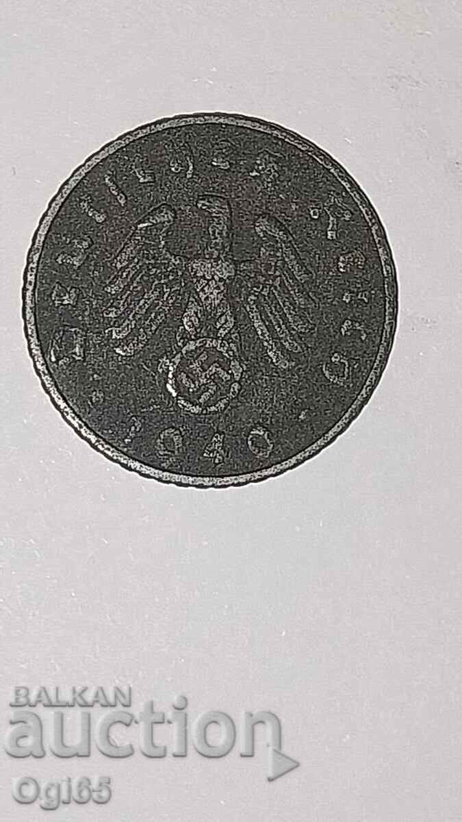 Παράδοση Γερμανικό νόμισμα του Ράιχ 5 ράιχπφενιχ 1940