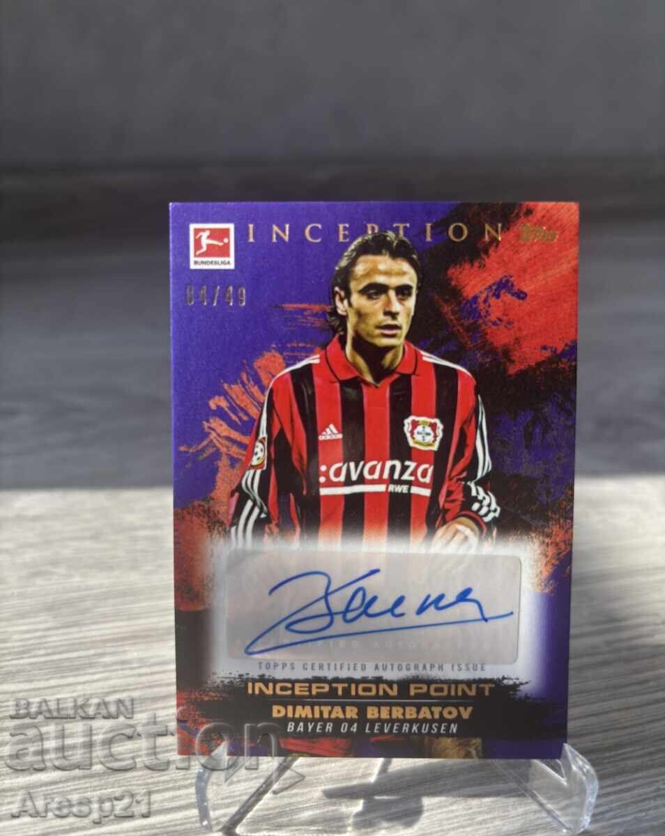 Κάρτα με αυτόγραφο Topps Inception Dimitar Berbatov