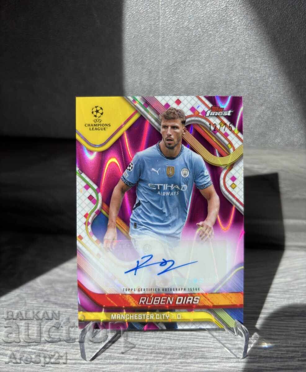 Topps Finest Ruben Dias autograph card