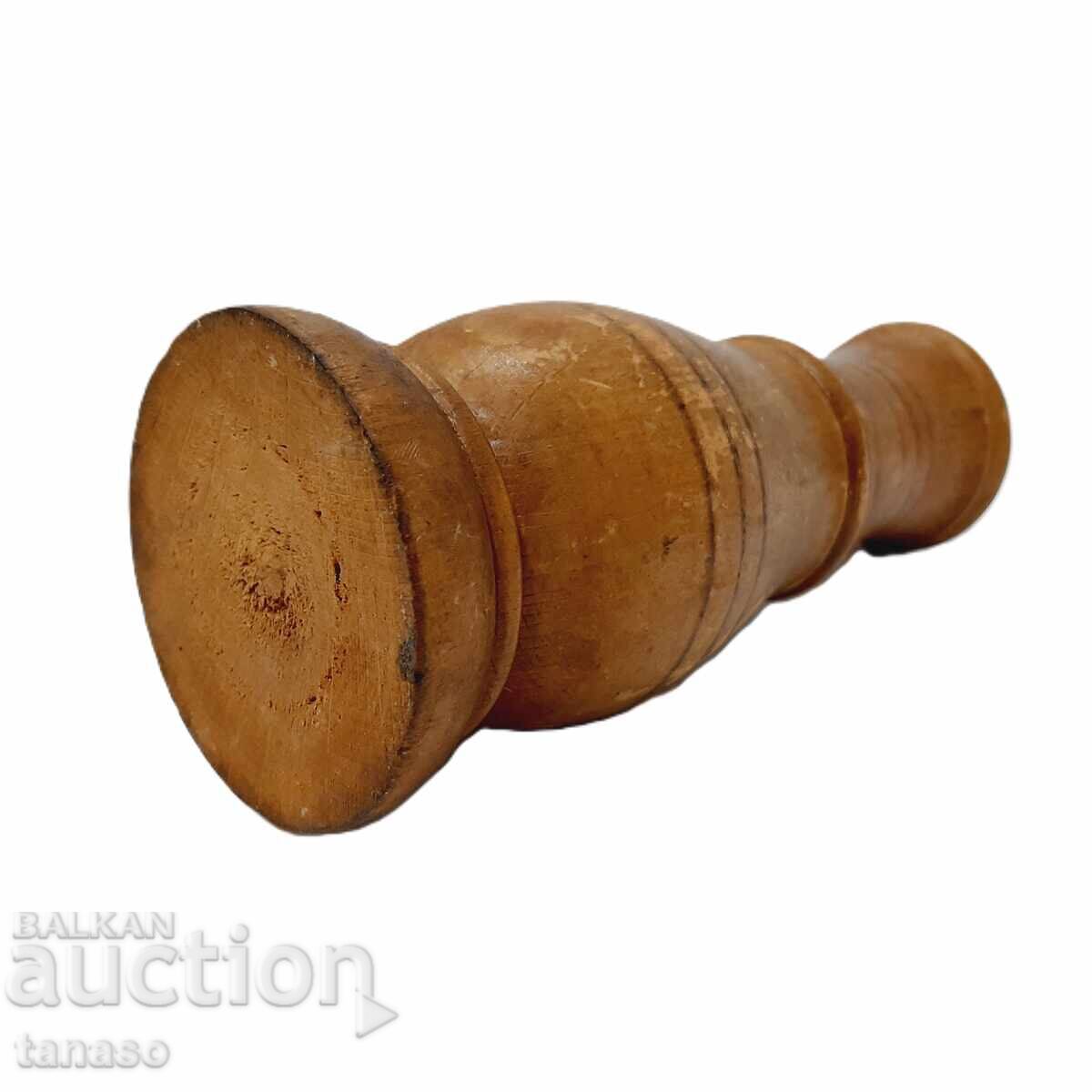 Παλιά τορνευτή ξύλινη βάζο (6.4) - 5