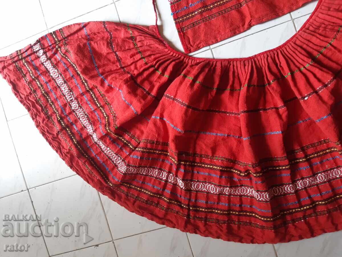 Πεσκιούλι, βρακοζώνα, μάλλινη φούστα και ποδιά. Παραδοσιακή φορεσιά - 5