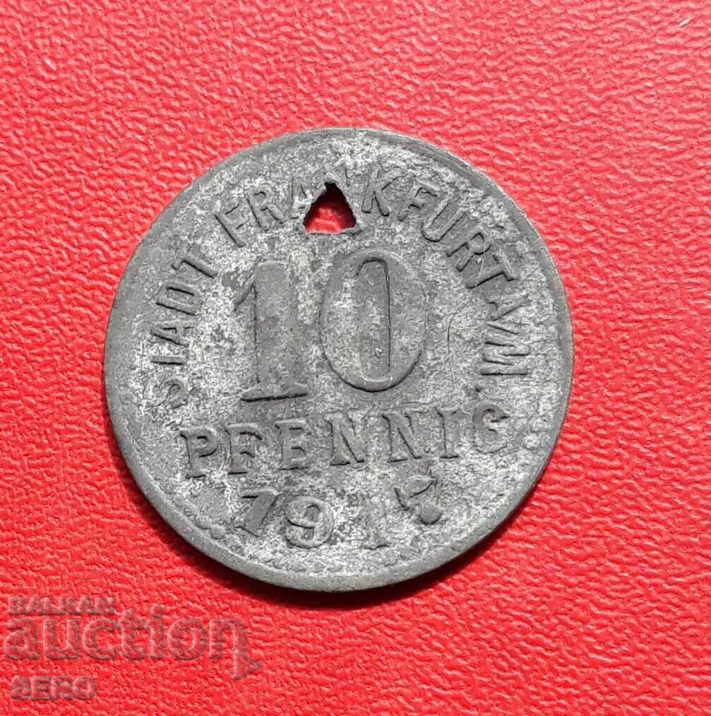 Germania-Hesse-Frankfurt pe Main-10 Pfennig 1917