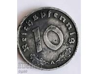 Γερμανικό νόμισμα του Ράιχ 10 Ράιχσπφενιχ. Έτος 1941