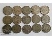 PARTIDA FRENSKI SREBŬRNI MONETI 15 br. X 2 FRANKA