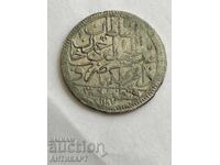 Τουρκικό ασημένιο νόμισμα Αμπντούλ Χαμίτ 1187 2 ζολότα 29,24 γραμμάρια