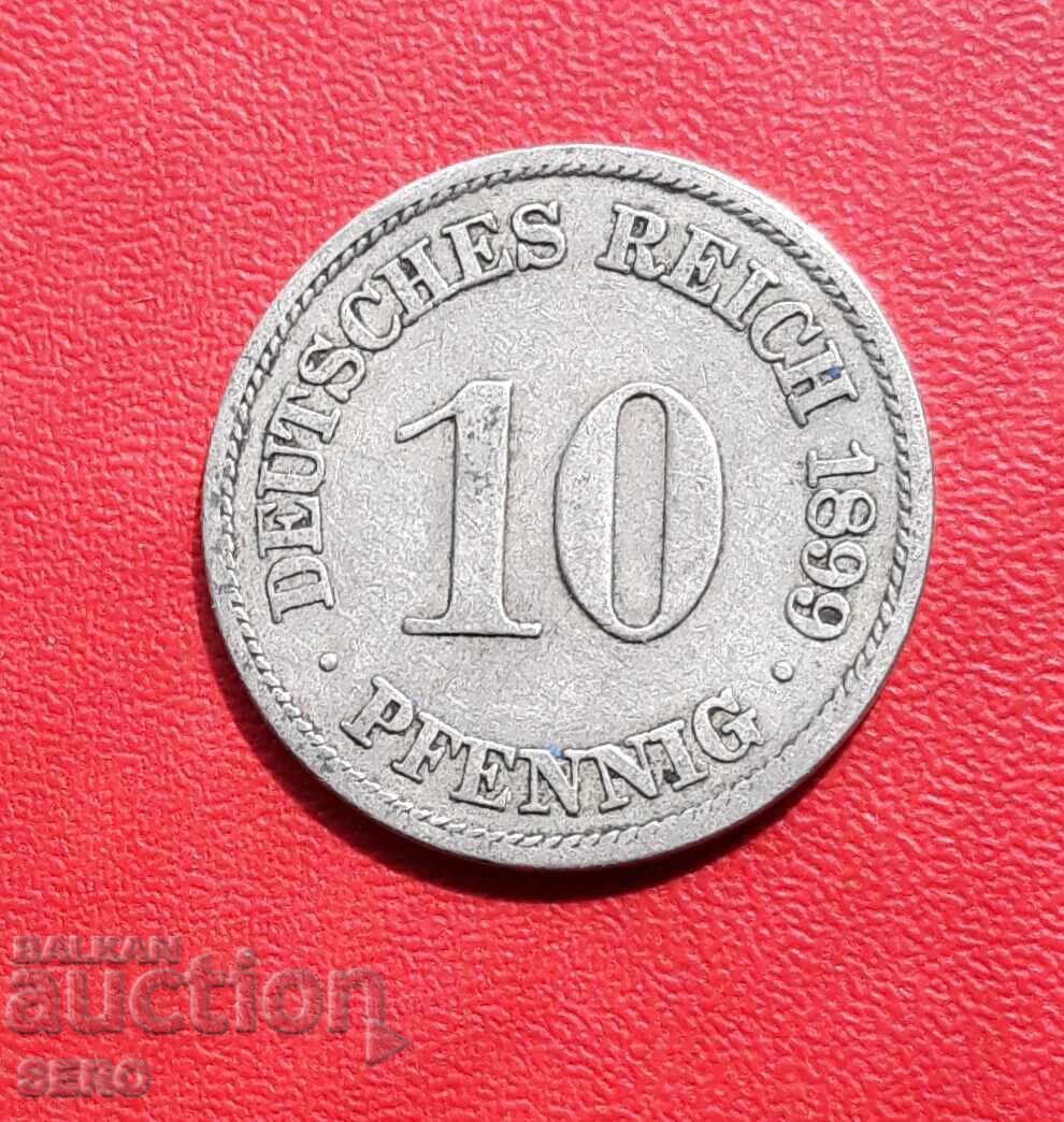 Γερμανία-10 Pfennig 1899 A-Berlin