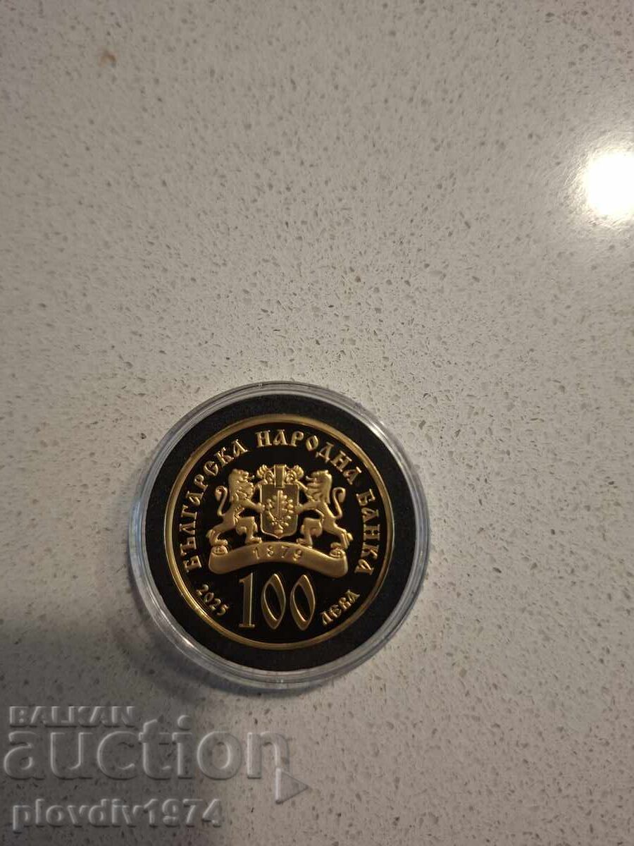 100 leva Sf. Fecioară Maria - Mărul de Aur 2025 cu preț € 13500.00 | 26403.80 BGN
