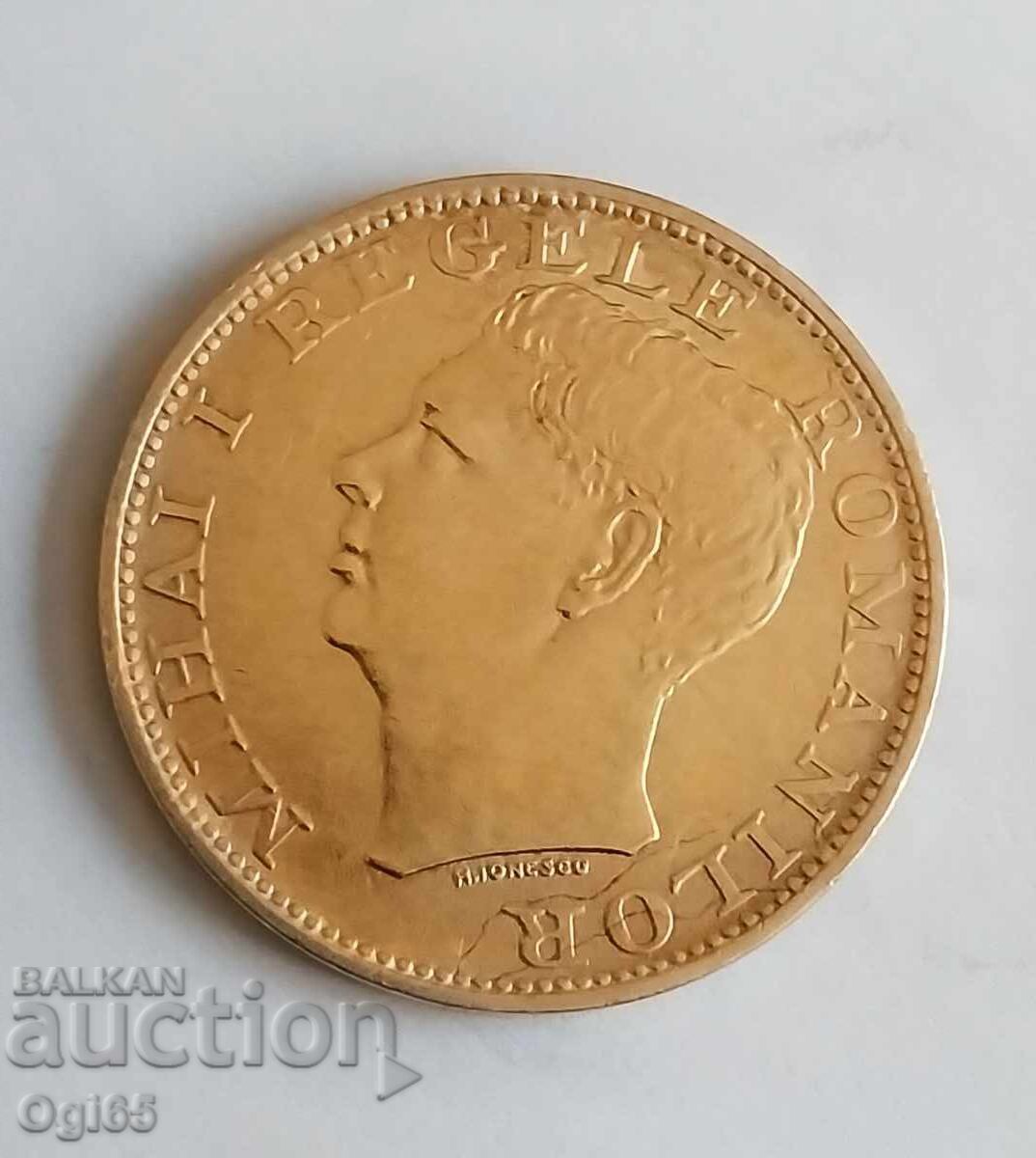 Licitație Monedă veche rară din argint UNC România 500 Lei 1944