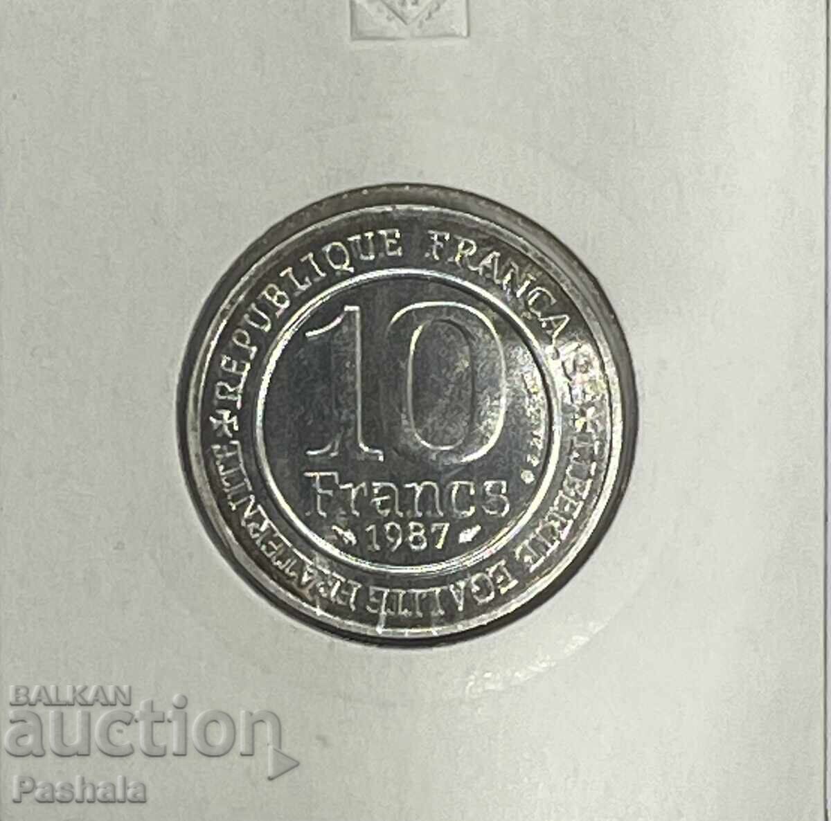 Franța 10 franci 1987
