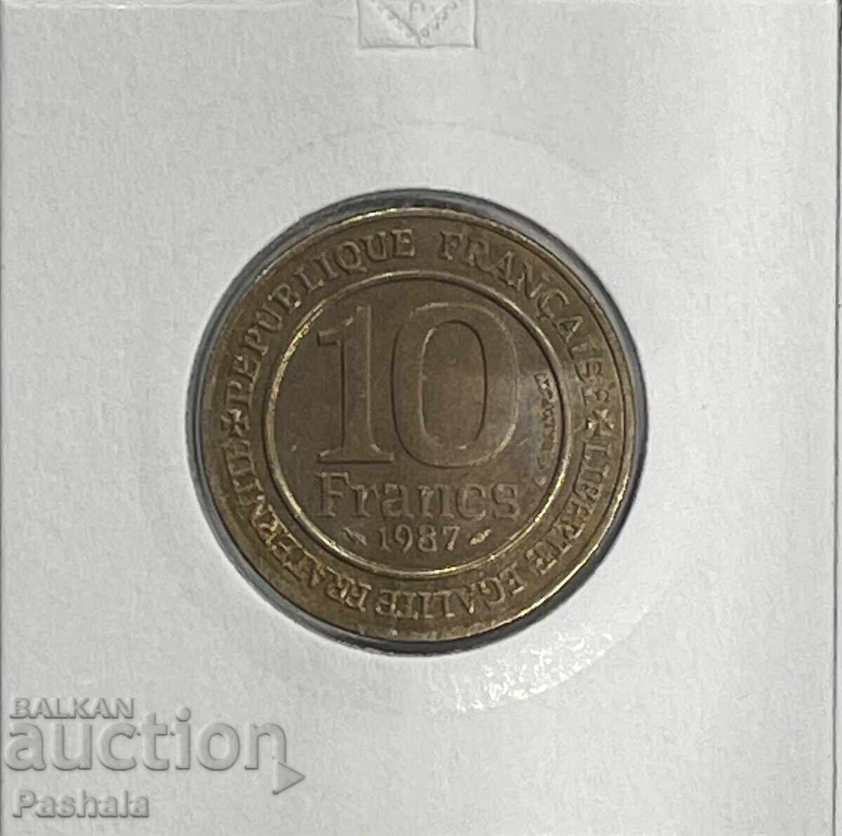 Franța 10 franci 1987