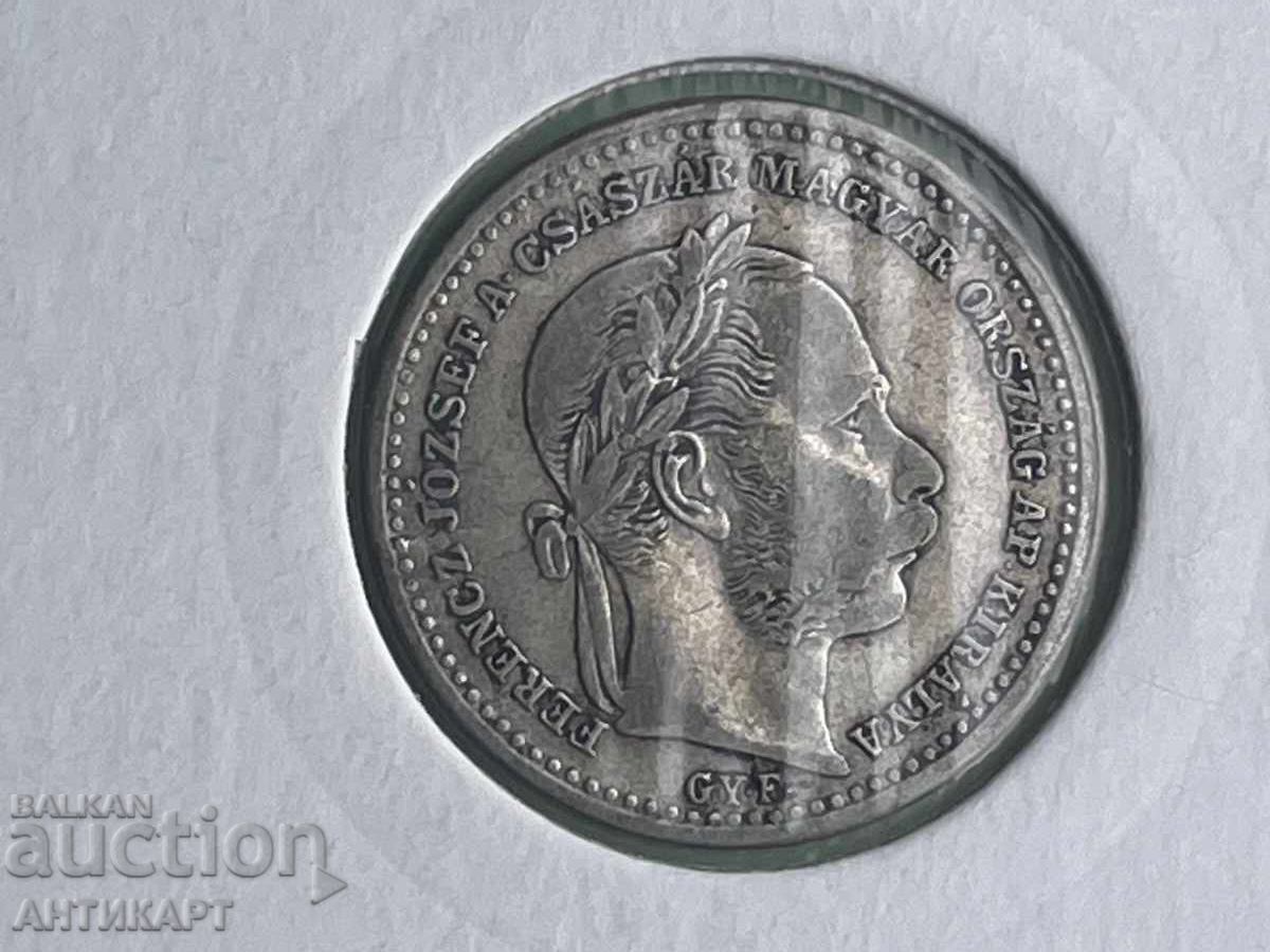 Licitație monedă de argint Ungaria Austria 20 krajczar kreuzer 1868