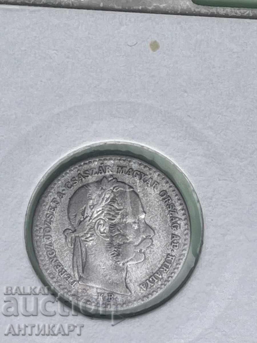 Licitație monedă de argint Ungaria Austria 10 krajczar kreuzer 1869