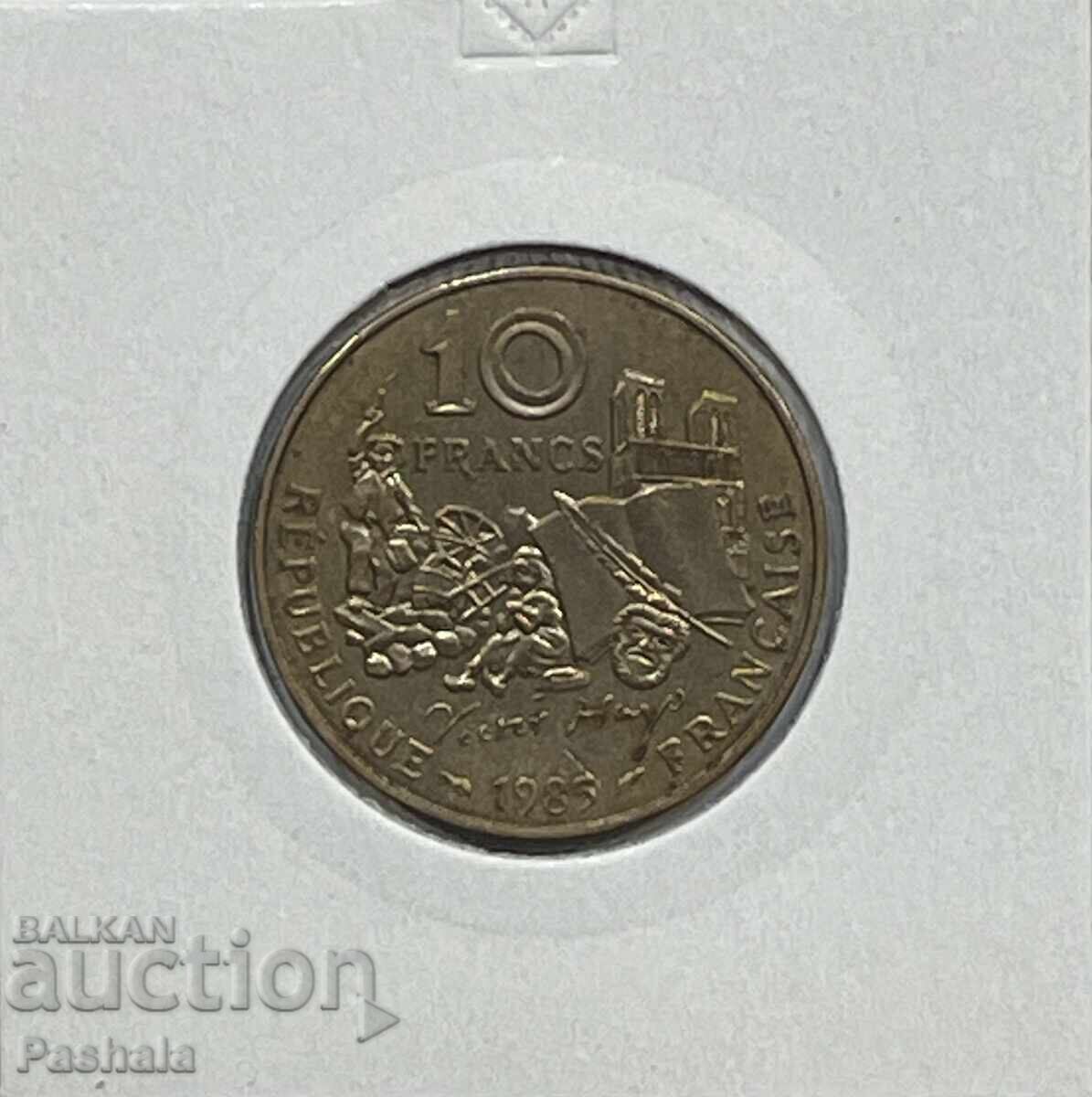 Franța 10 franci 1985