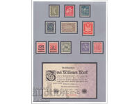 Марки + банкнота Германия 1920-1923