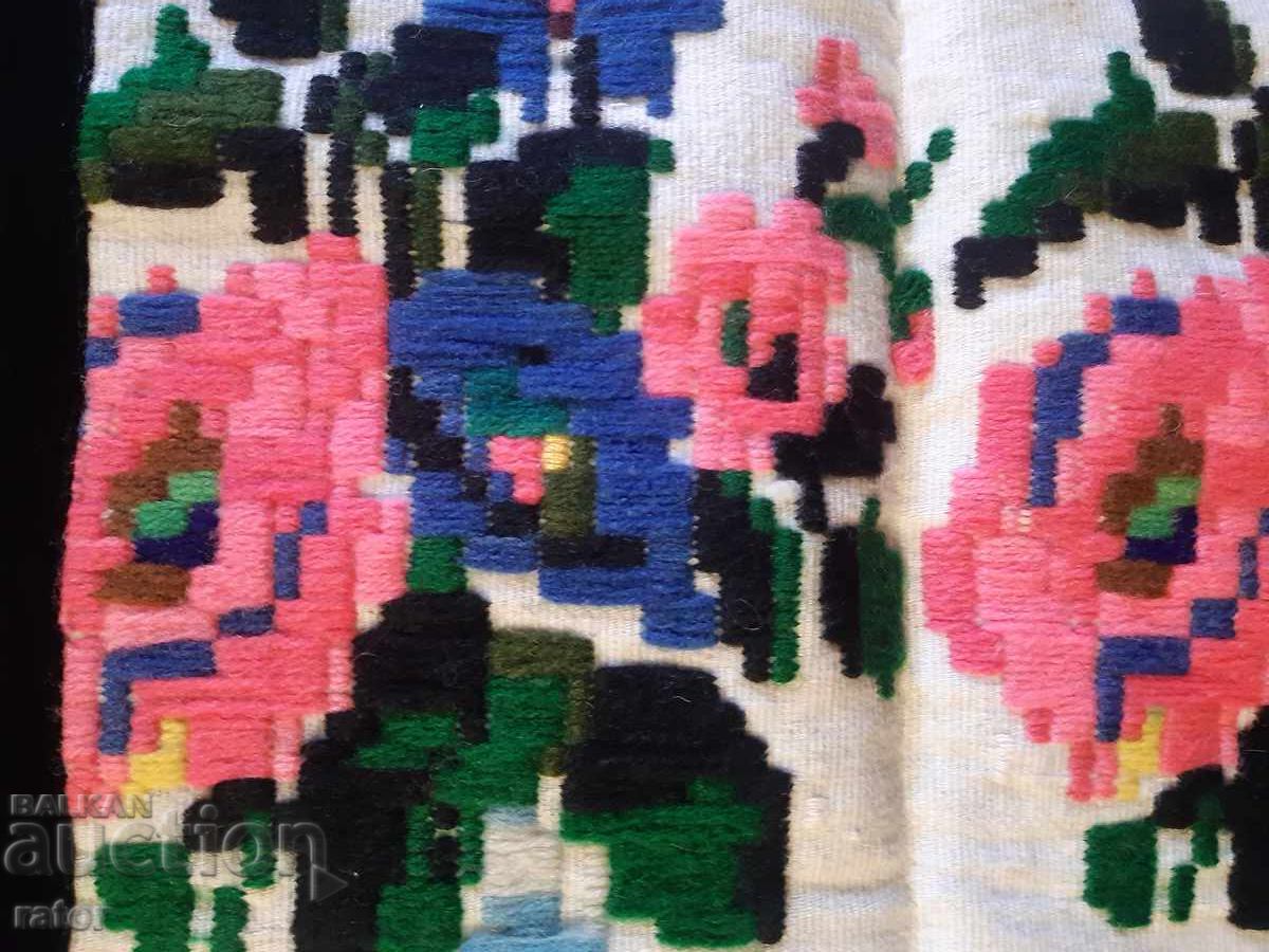 Autentic șorț țărănesc vlah din lână țesută, costum popular - 5