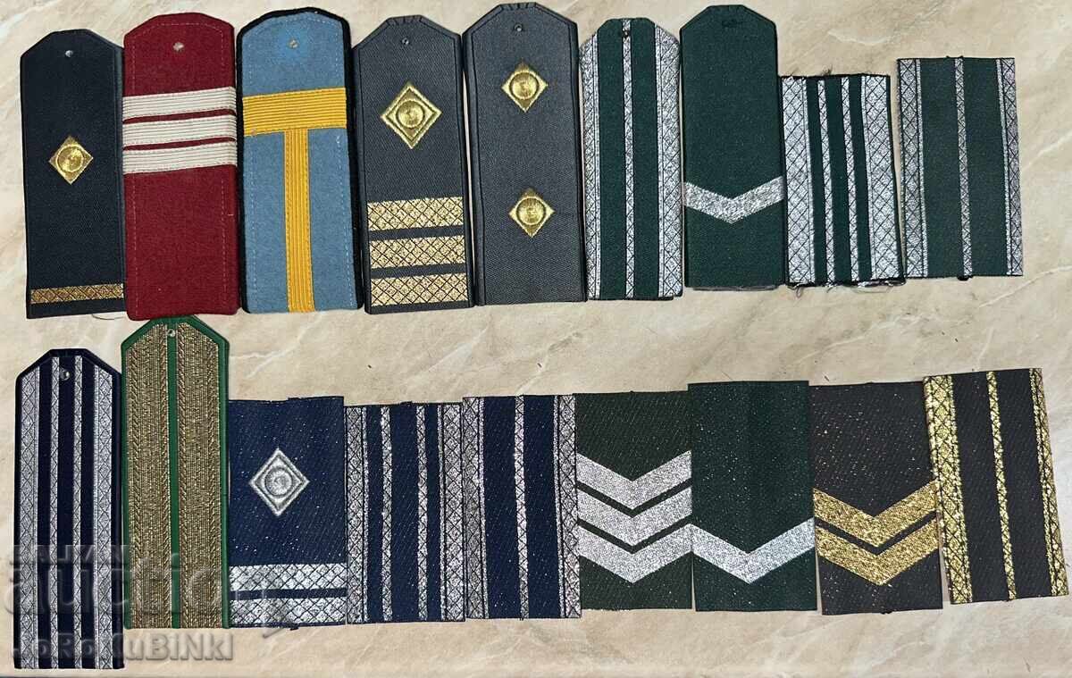 LOT of Single Shoulder Boards—18 pieces