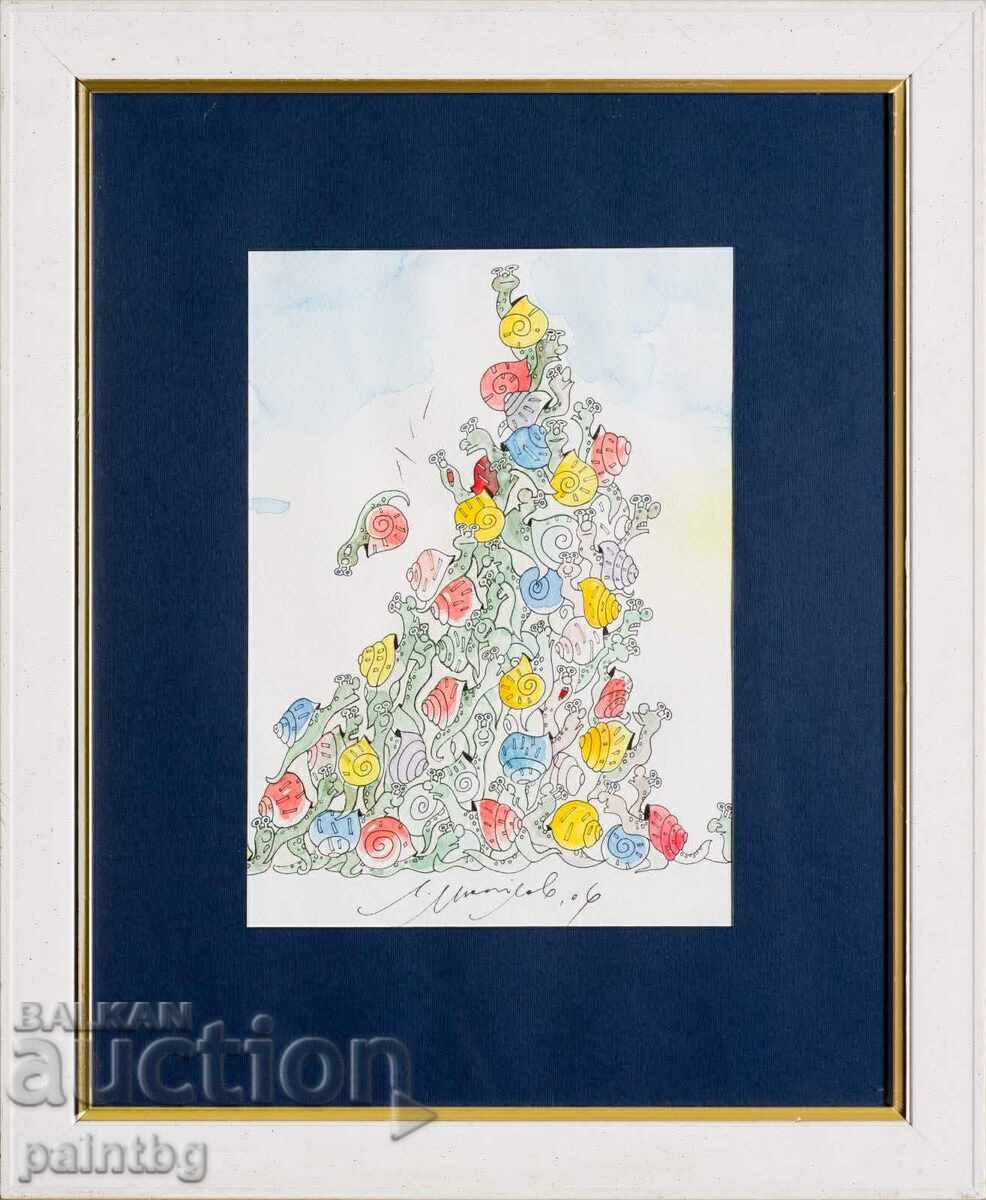 Lyubomir Mihaylov, υπέροχος πίνακας, μικτή τεχνική