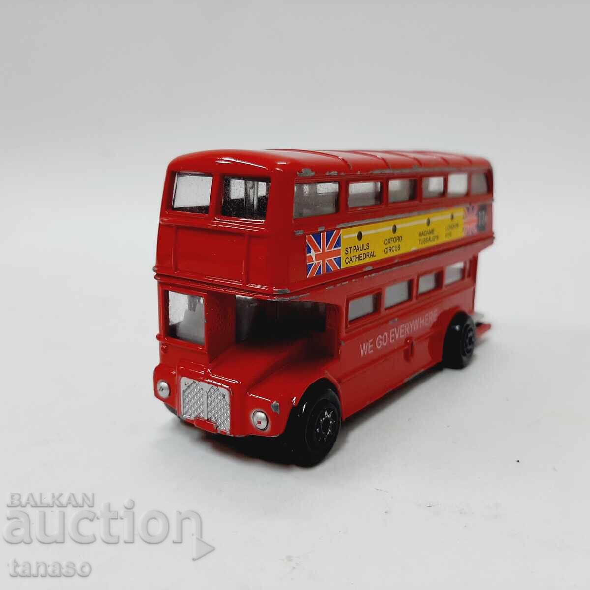 Лондонски британски автобус, ретро играчка, модел (15.4) с цена € 27.00 | 52.81 лв.