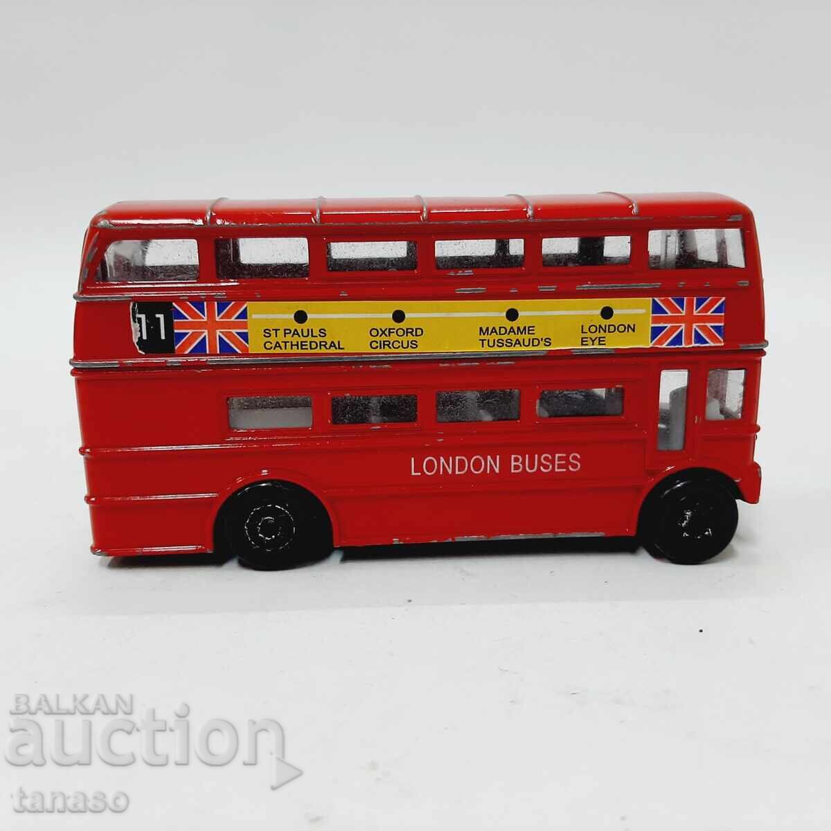 Livrarea Autobuz britanic din Londra, jucărie retro, model (15.4)