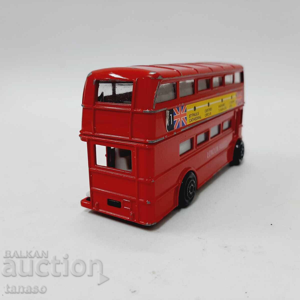 Лондонски британски автобус, ретро играчка, модел (15.4) - 5