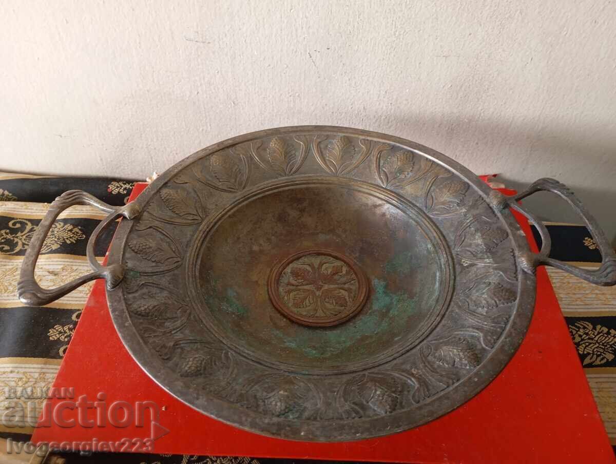 Fructieră, bol, coșuleț argintat, Art Nouveau