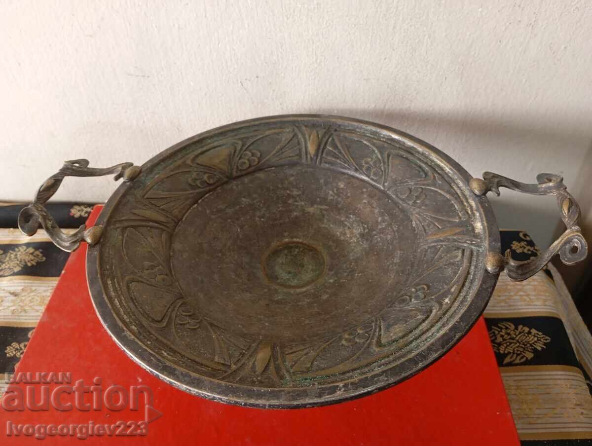 Fructieră, bol, coșuleț argintat, Art Nouveau