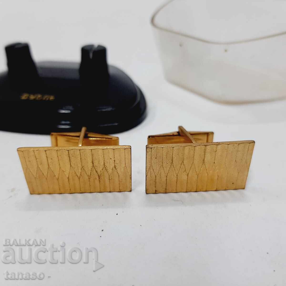 Butoni/Butoane de manșetă vintage placate cu aur "DUBLE" - 5