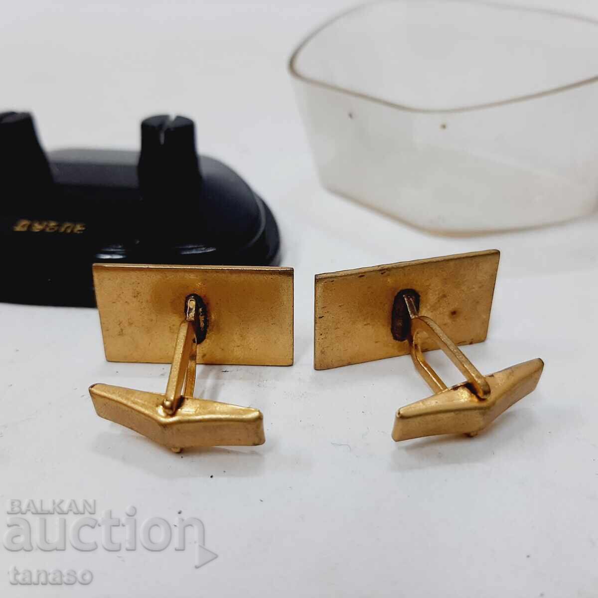 Butoni/Butoane de manșetă vintage placate cu aur "DUBLE" - 6