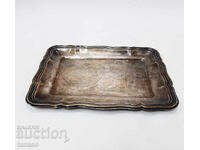 Старинен малък поребрен поднос за сервиране(15.4)