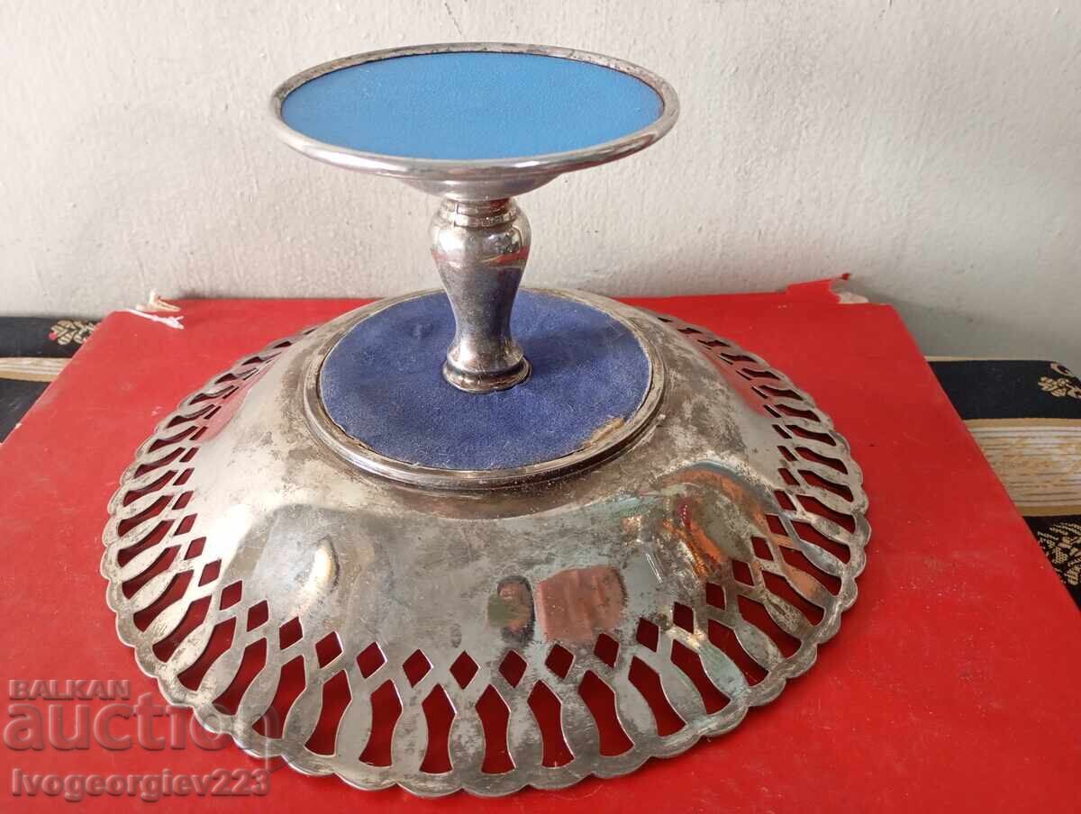 Fructieră, bol, coș placat cu argint în stil Art Deco - 5