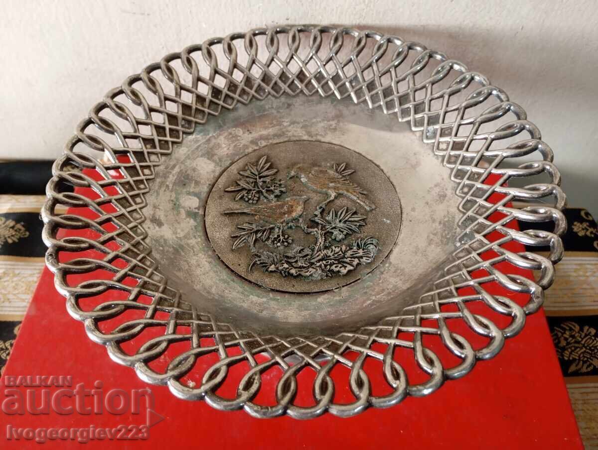 Fructieră, bol, coș placat cu argint în stil Art Deco