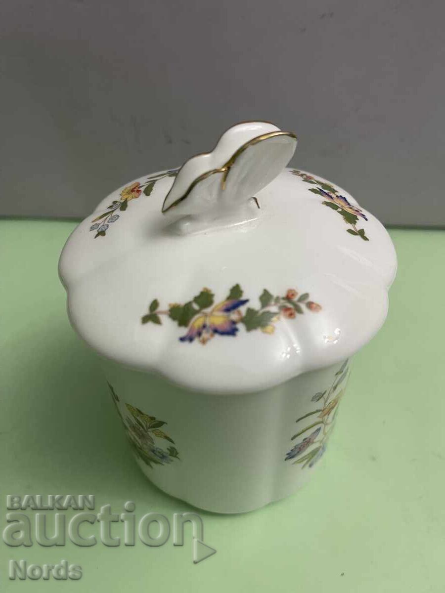 Δημοπρασία Aynsley Όμορφο πορσελάνινο σκεύος με καπάκι