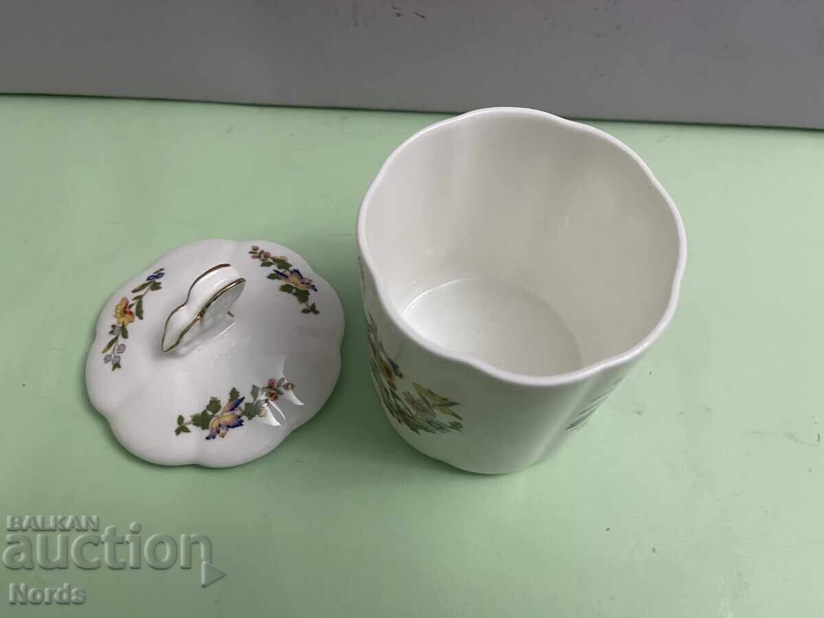 Παράδοση Aynsley Όμορφο πορσελάνινο σκεύος με καπάκι