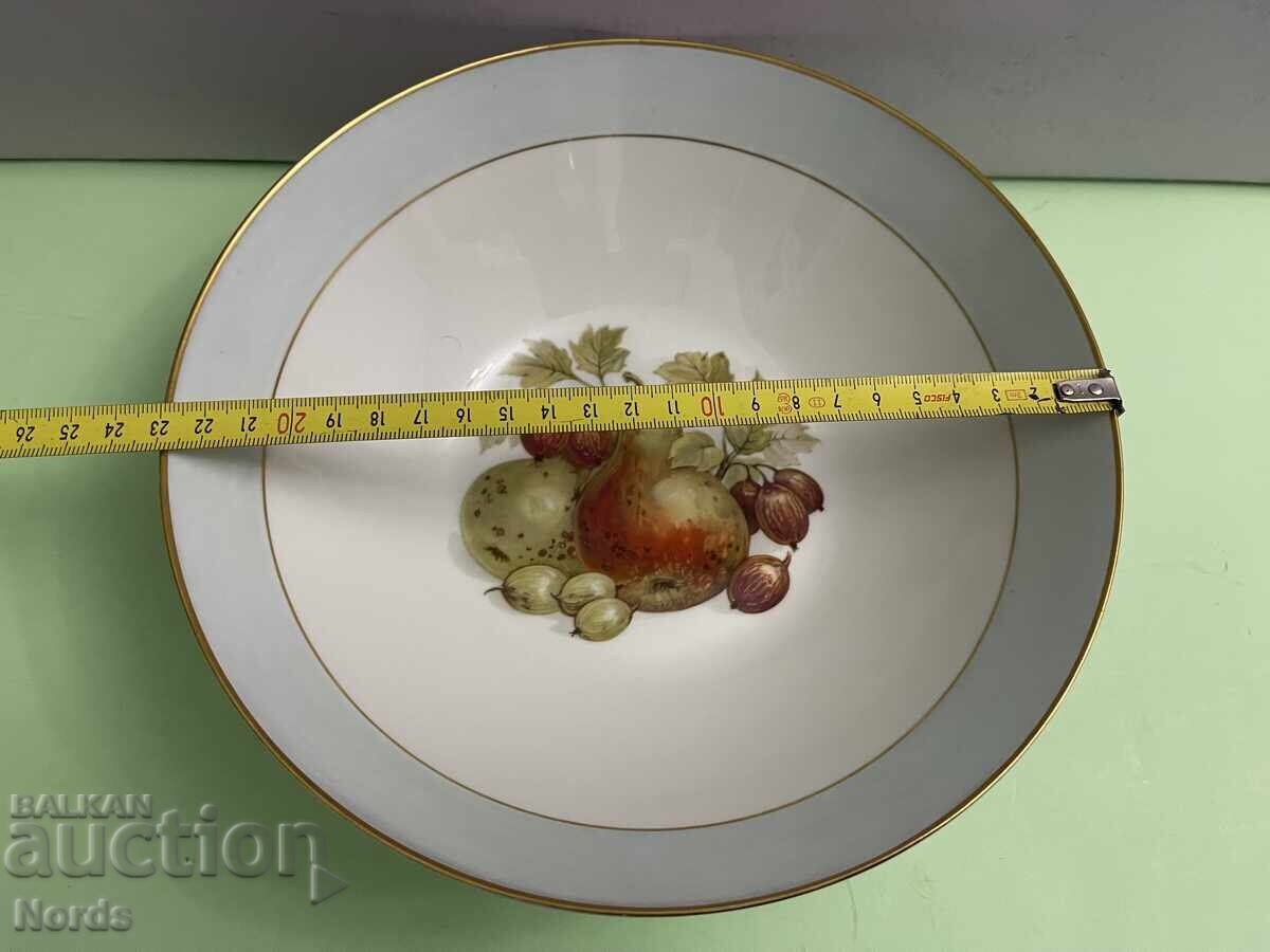 Германска порцеланова фруктиера с маркировка - 6