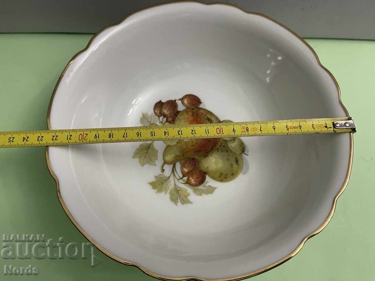 Παράδοση Γερμανική πορσελάνινη φρουτιέρα με σήμανση