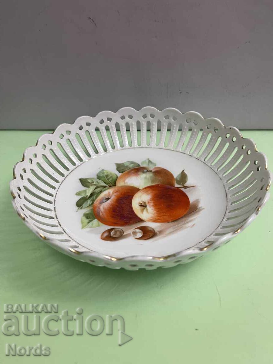 Δημοπρασία Όμορφη πορσελάνινη φρουτιέρα