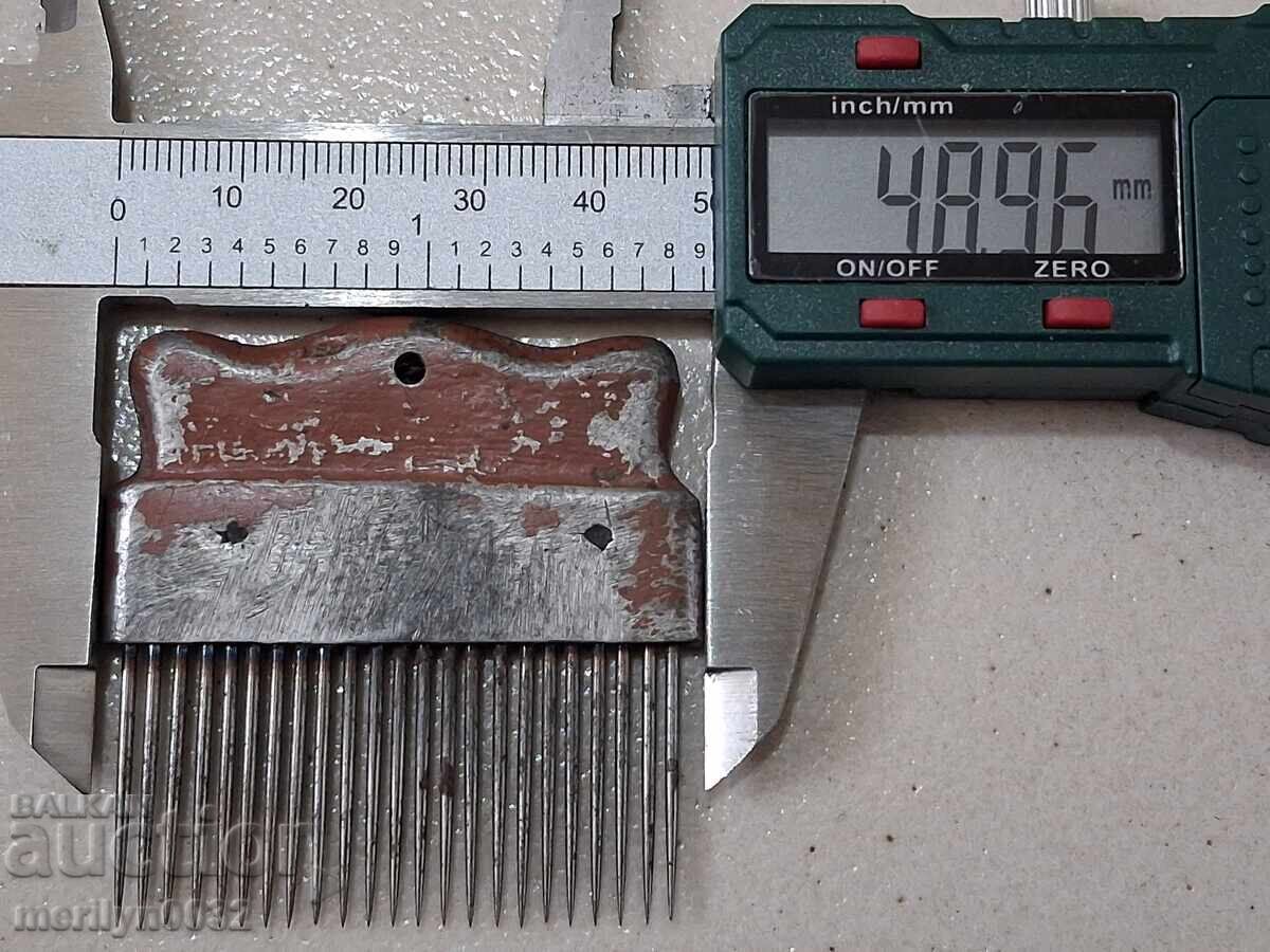 Pieptene vechi pentru barbă în etui din aluminiu și oțel - 5