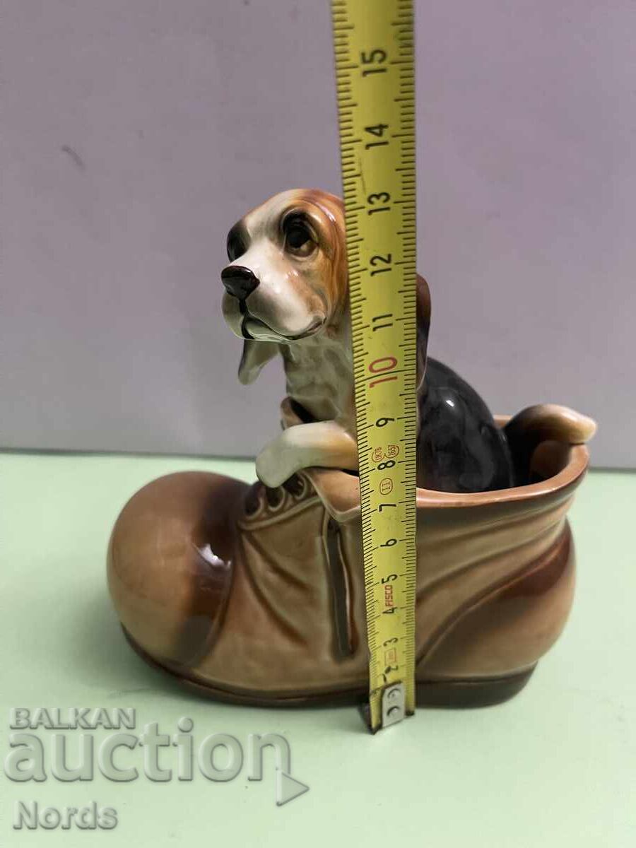 Câine din porțelan în pantof - 6