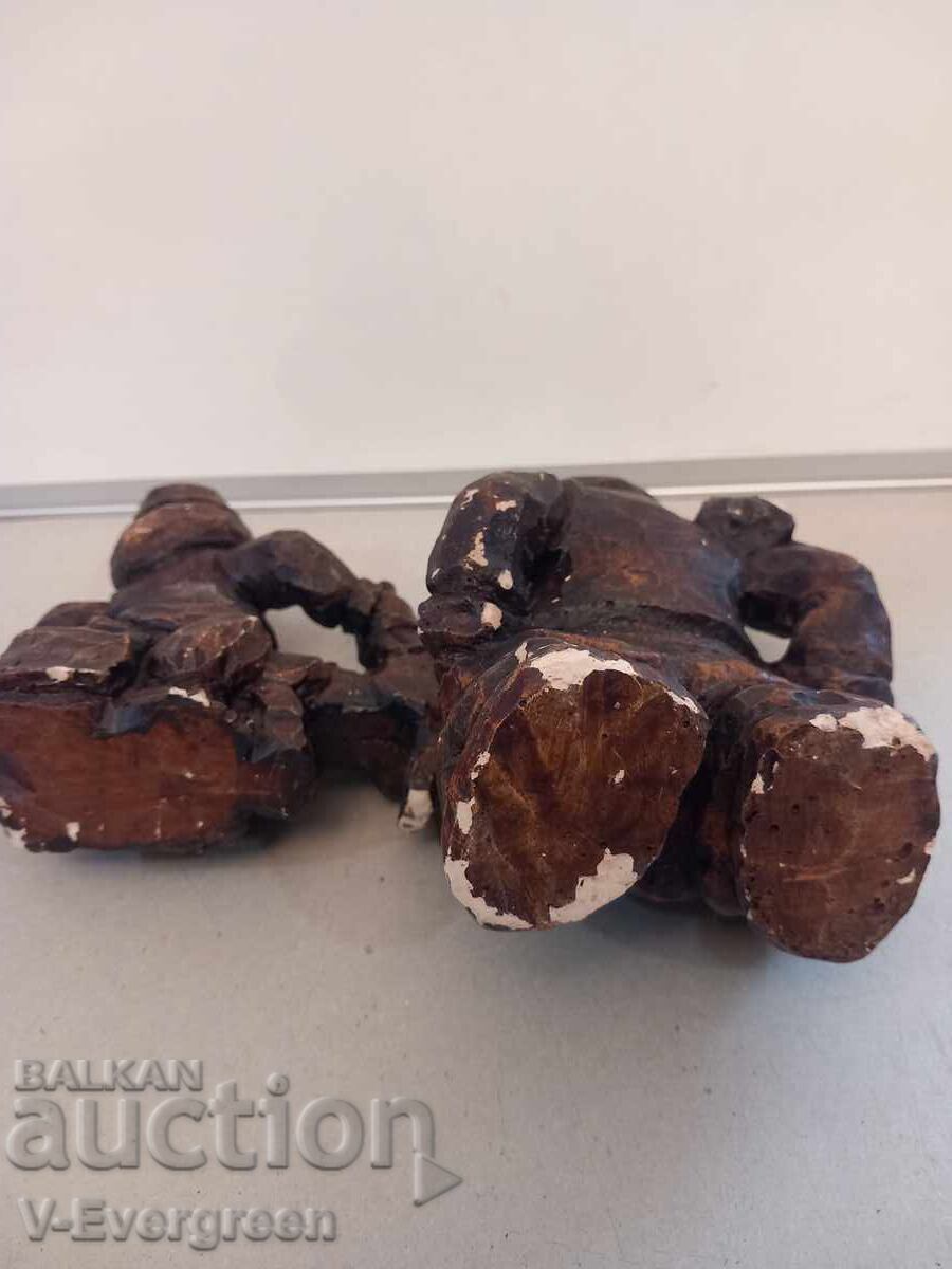 Две стари соц. фолклорни фигури скулптури гипс - 5