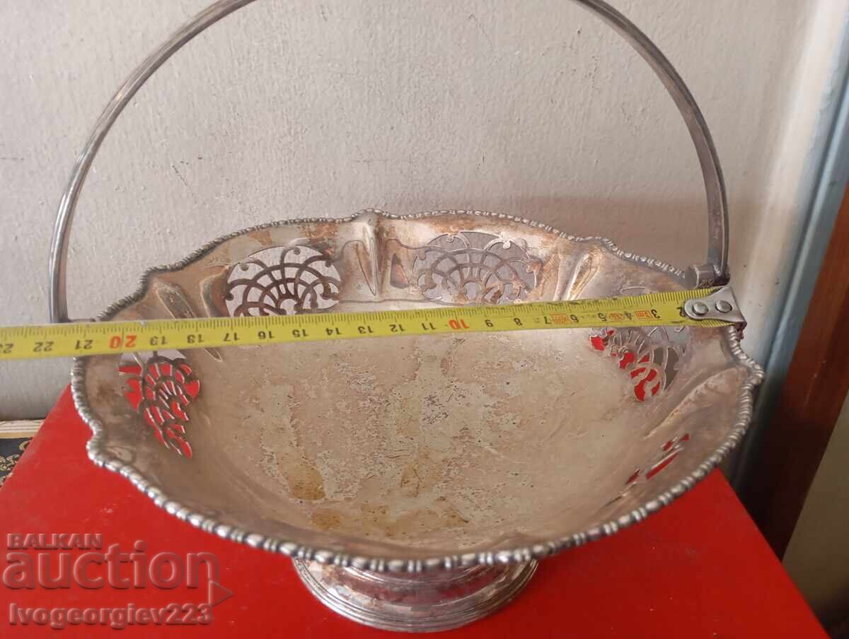 Auction  Vintage silver-plated bowl, fruit bowl