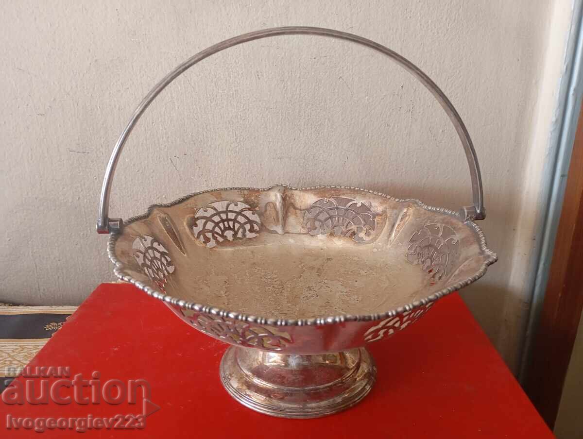 Vintage silver-plated bowl, fruit bowl