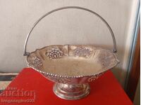 Vintage silver-plated bowl, fruit bowl