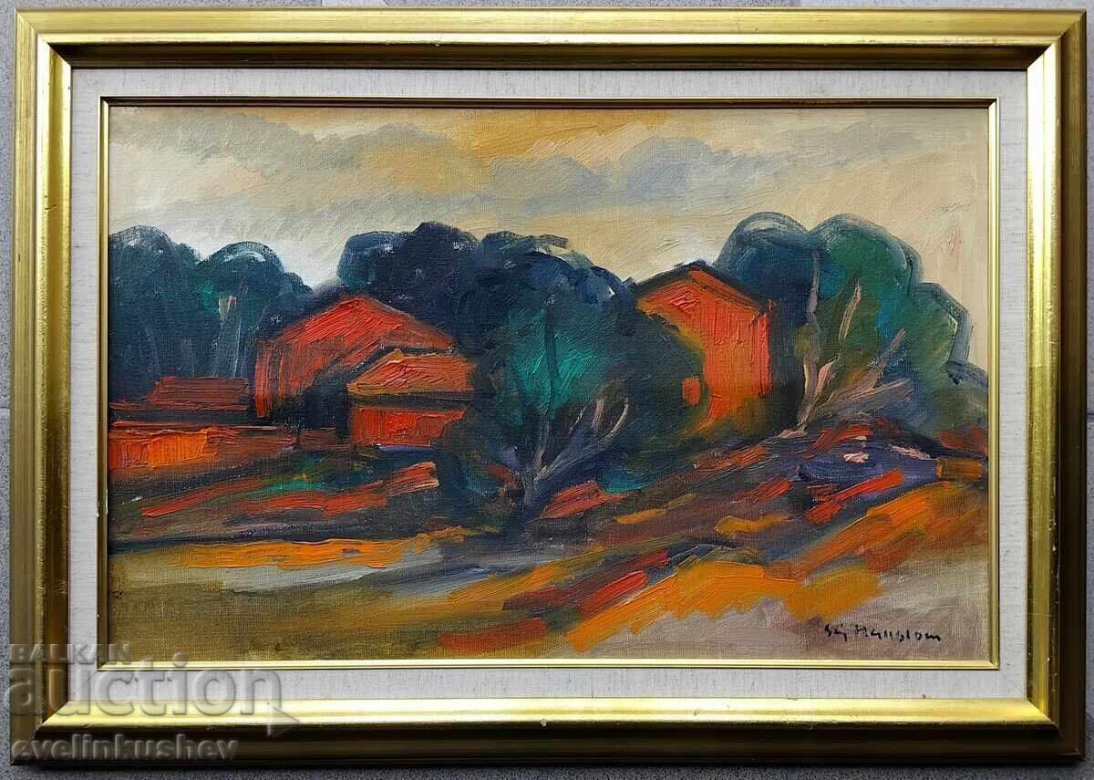 Oil painting by Stig Hagblom 55 x 35 cm / 67 x 47 cm with price € 140.00 | 273.82 BGN