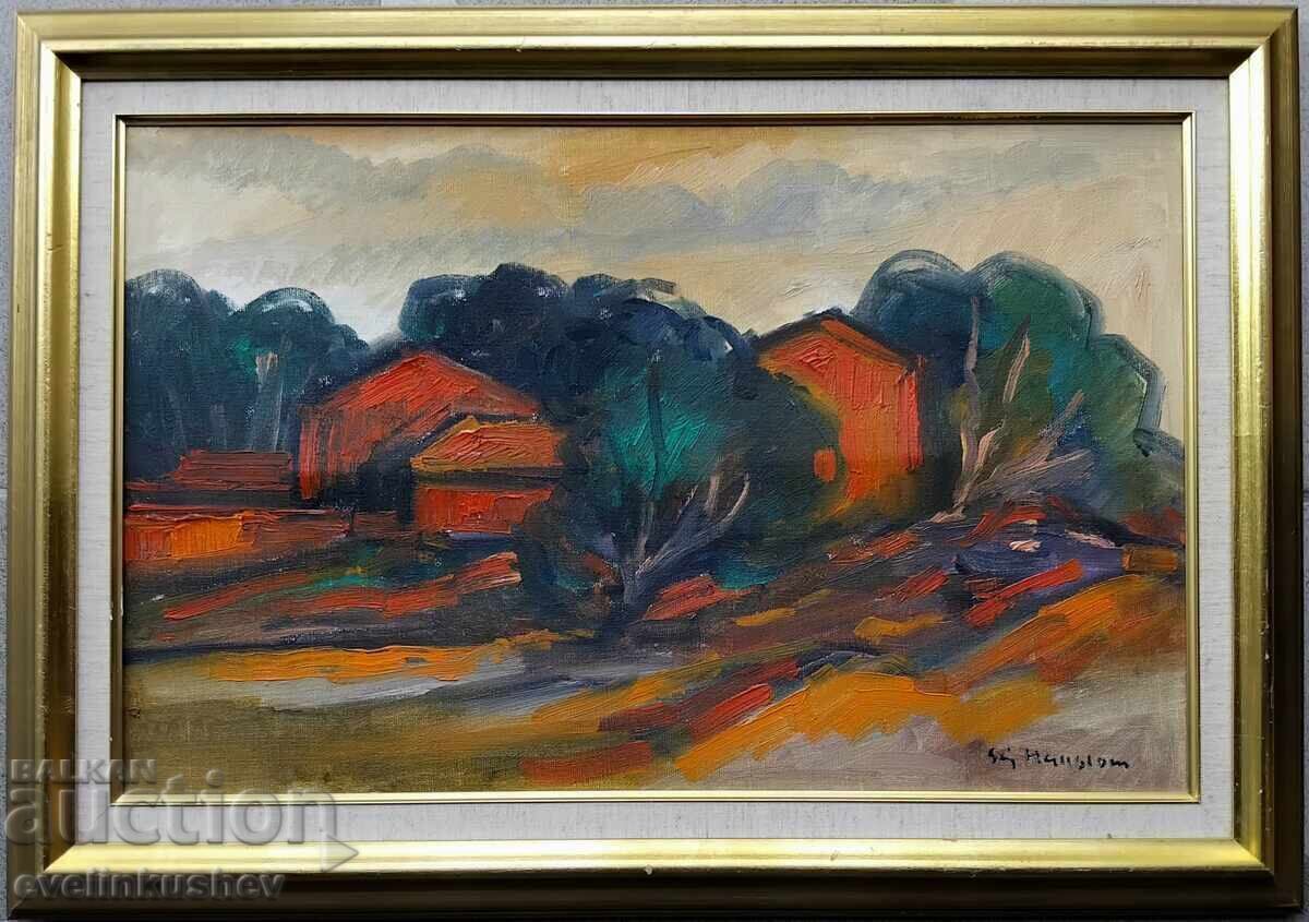 Oil painting by Stig Hagblom 55 x 35 cm / 67 x 47 cm