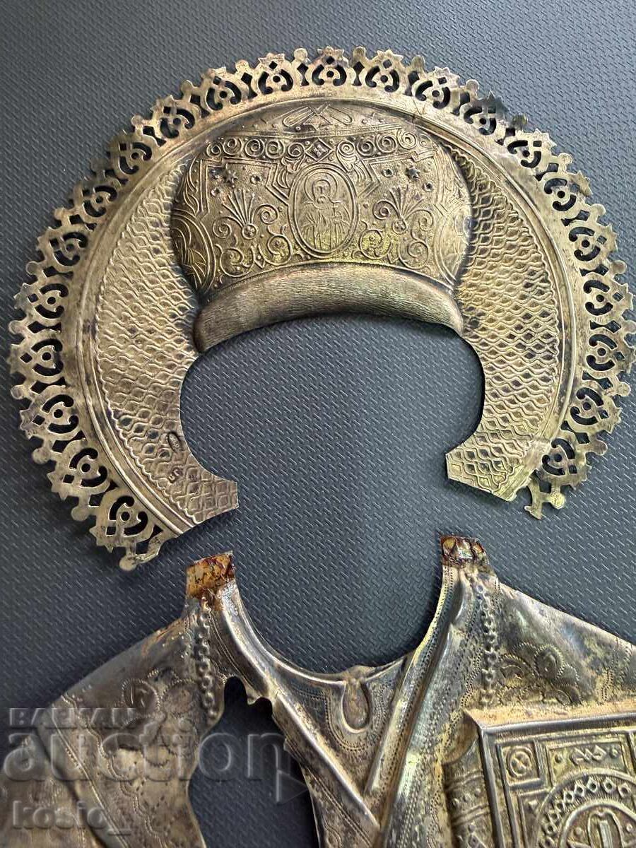 Old silver icon oklad with gilding with price € 190.00 | 371.61 BGN