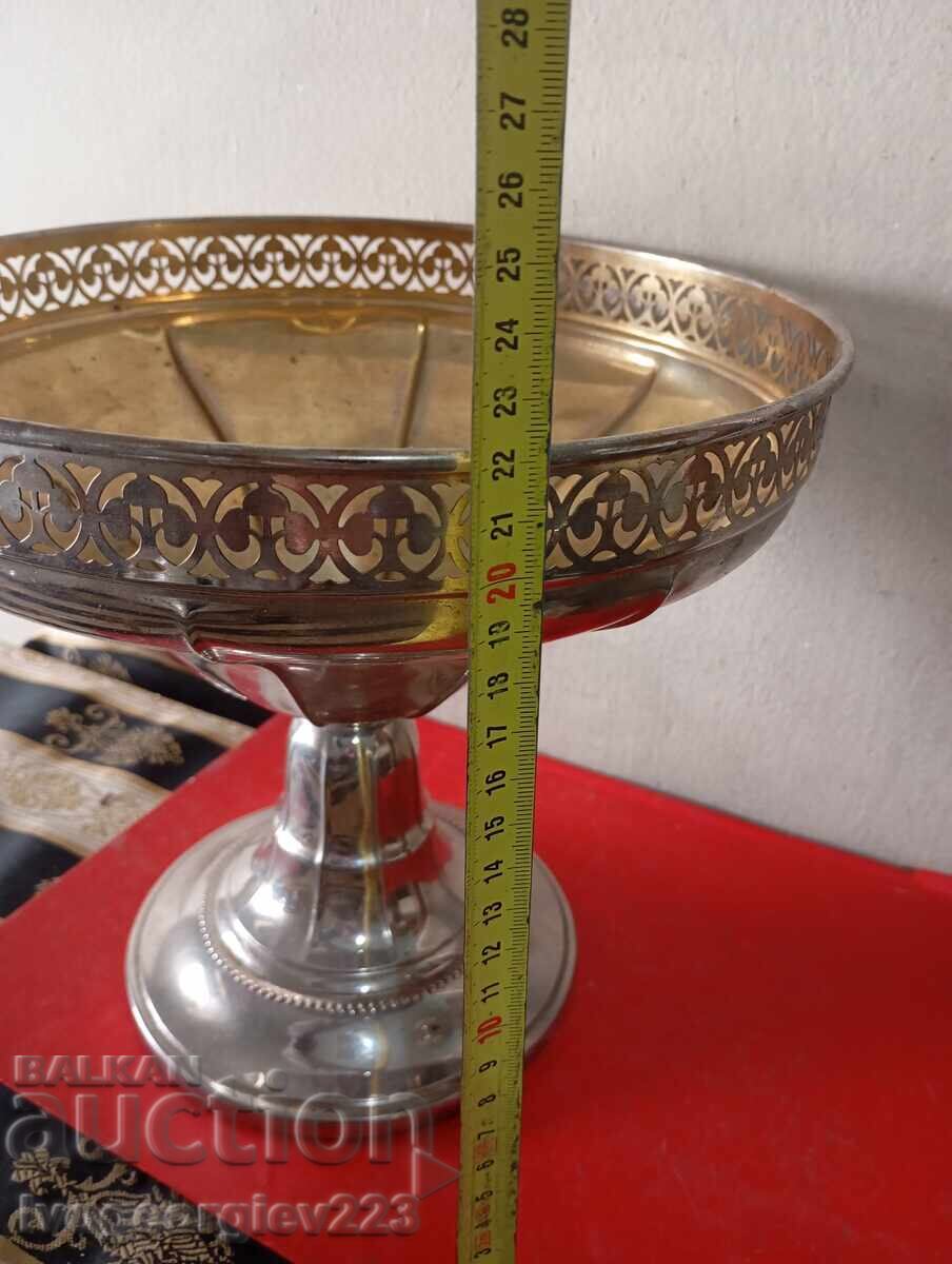 Auction  Silver-plated bowl, fruit bowl Art Deco